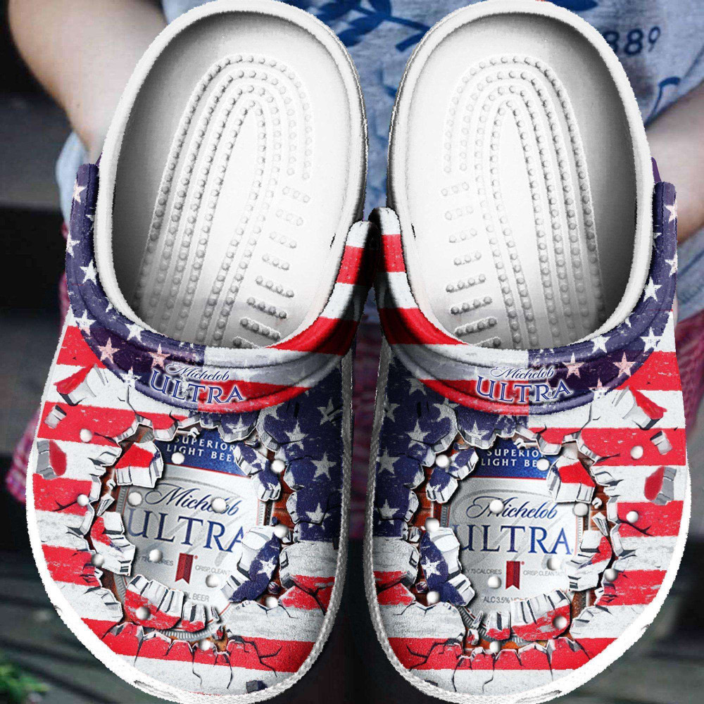 Michelob Ultra Flag Broken Brick Clogs HU