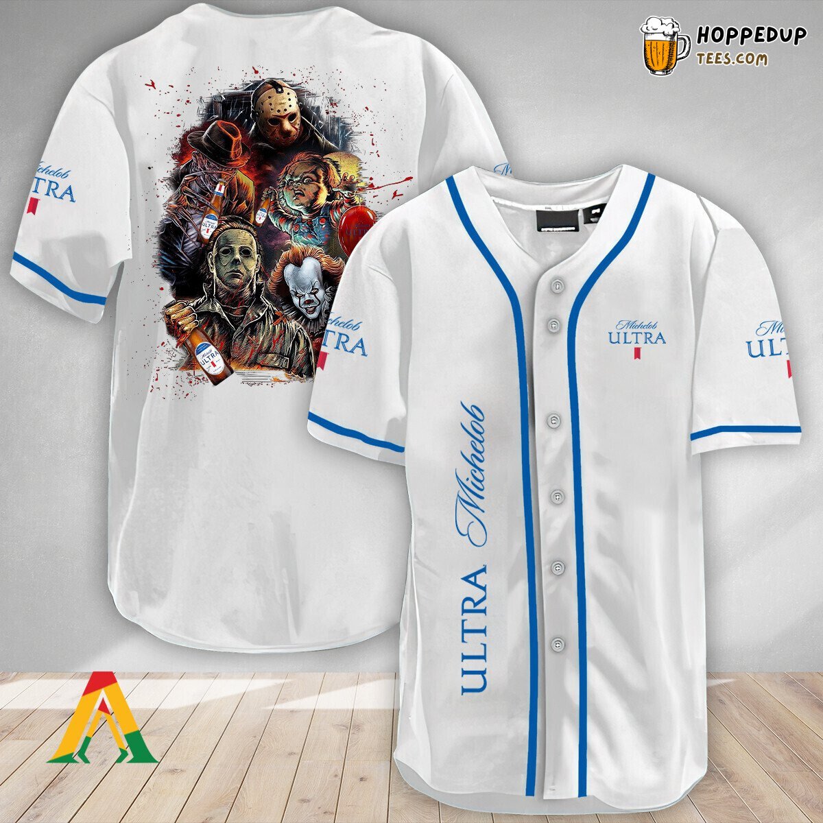 Michelob ULTRA Halloween Horror Characters Baseball Jersey Distinct Design