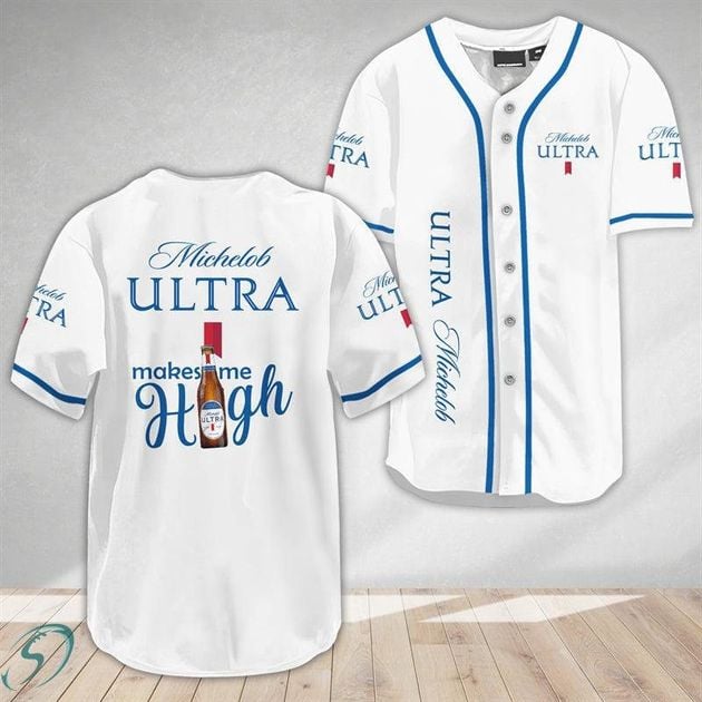 Michelob ULTRA High Themed Baseball Jersey for Beer Lovers HU