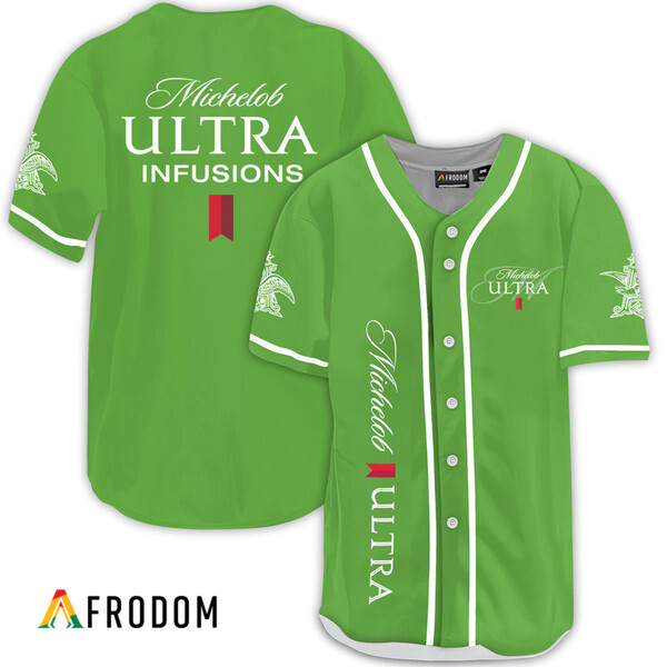 Michelob Ultra Infusions Light Green Baseball Jersey HU
