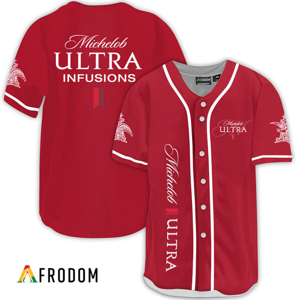 Michelob Ultra Infusions Pomegranate Red Baseball Jersey HU