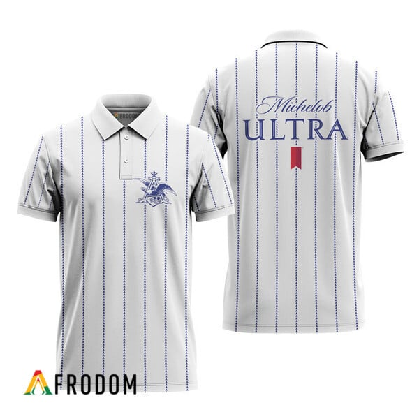 Michelob Ultra Polo With White Stripe Pattern HU