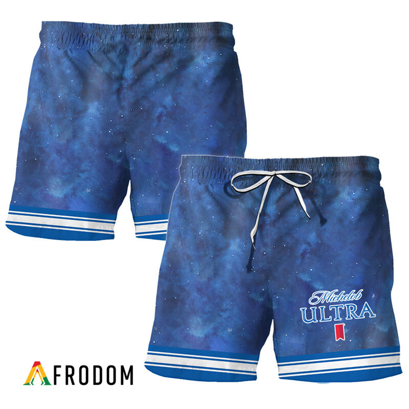 Michelob Ultra Star Print Bermuda Hawaiian Shorts HU