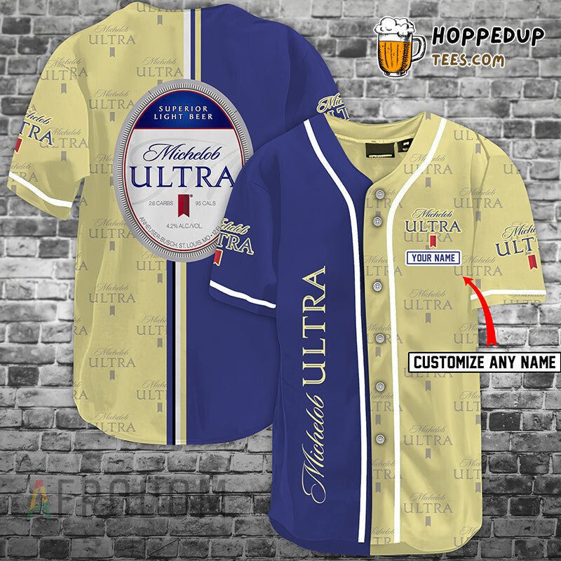 Michelob Ultra Tribute Unique Personalized Baseball Jersey Design