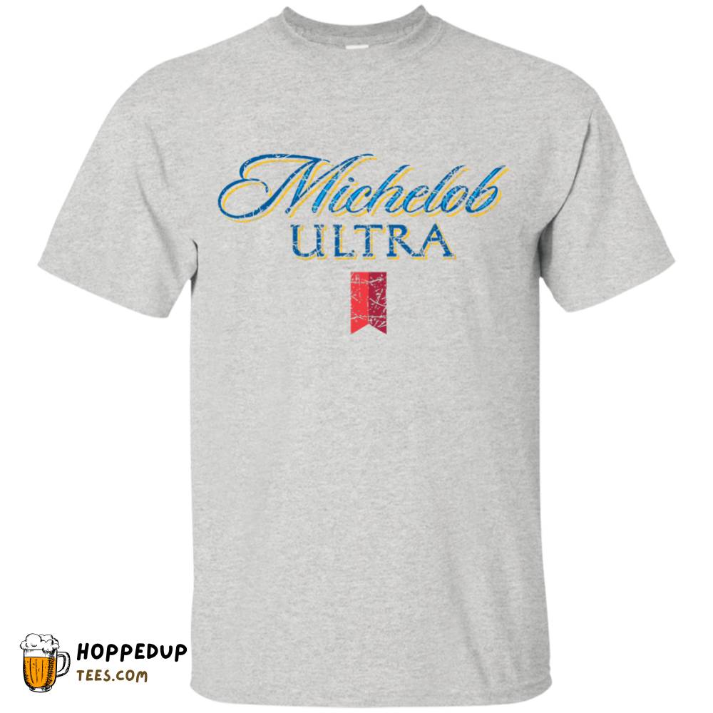 Michelob Ultra Vibrant Worn Label Pattern T-Shirt HU