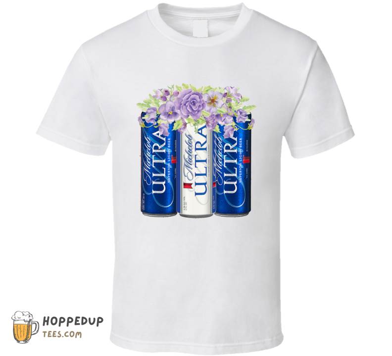 Michelob Ultra Watercolor Flowers Tshirts