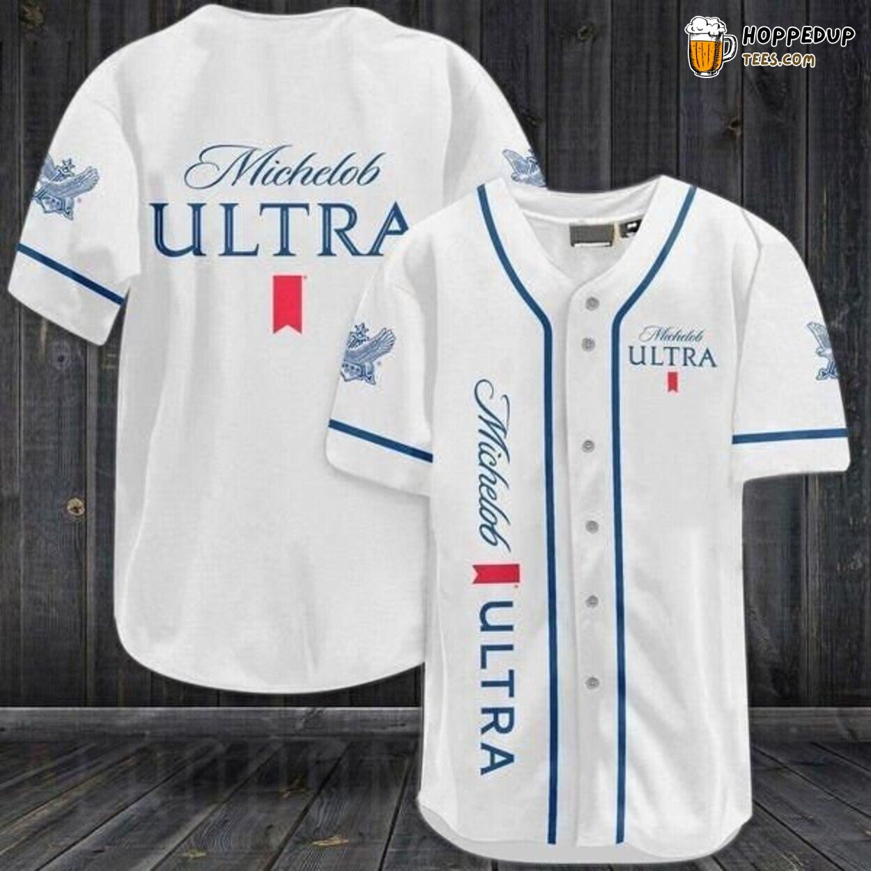 Michelob Ultra White Custom Baseball Jersey Sports Team Uniform