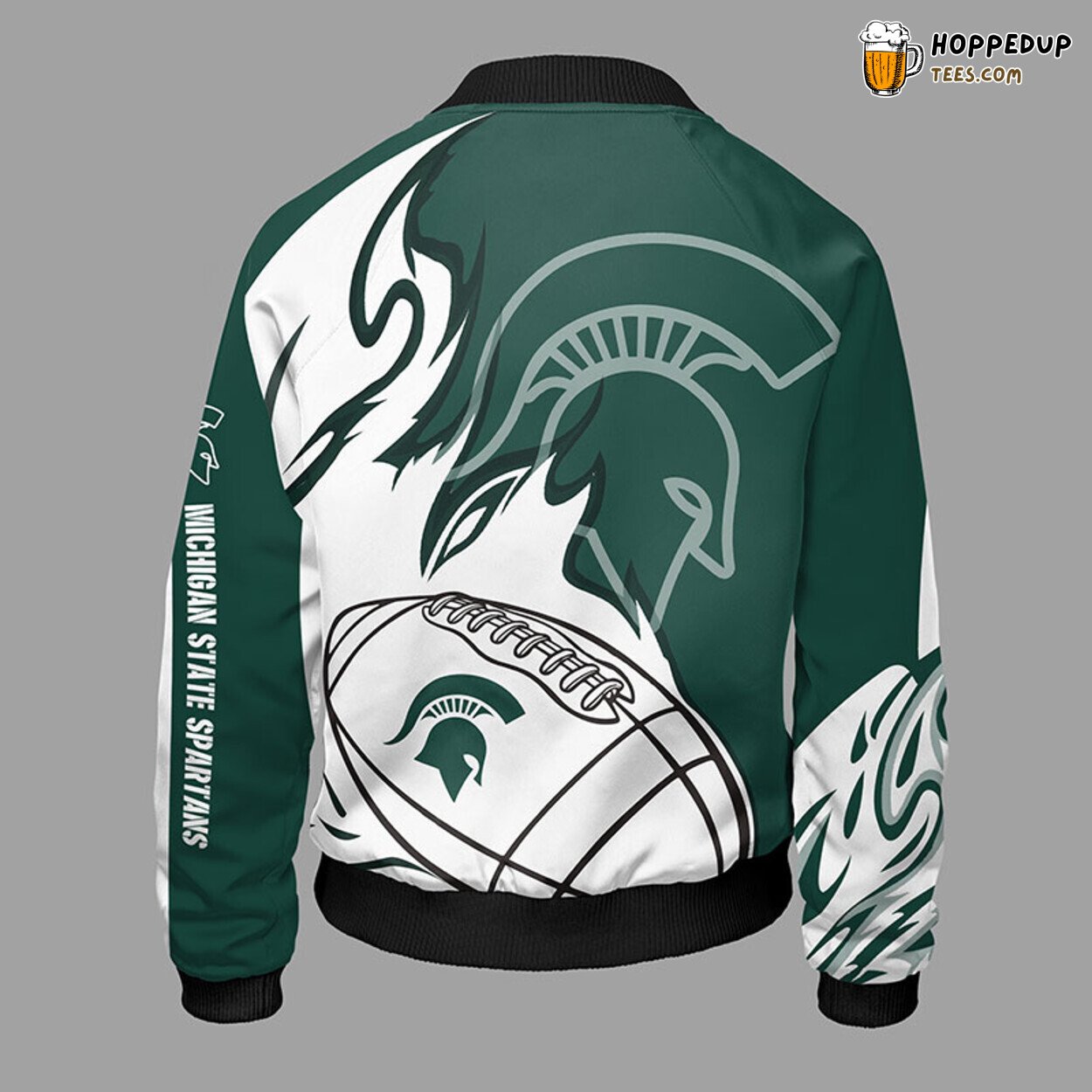 Michigan State Spartans NCAA Classic Green Premium Bomber Jacket
