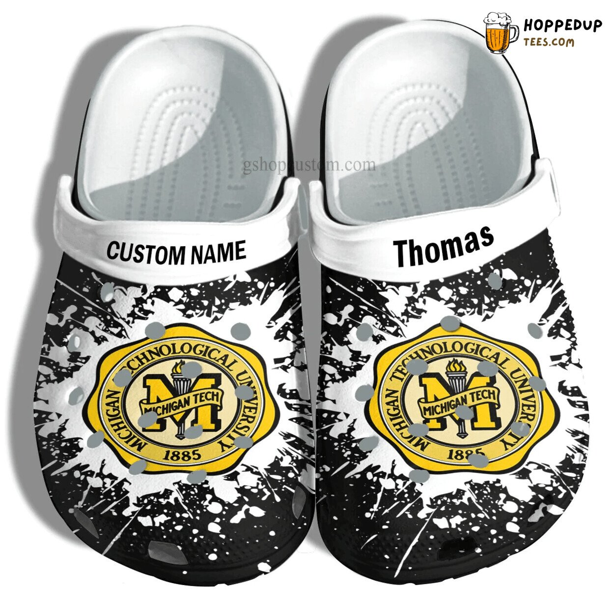 Michigan Tech University Grad Gift Customized Croc Shoes Admission Theme