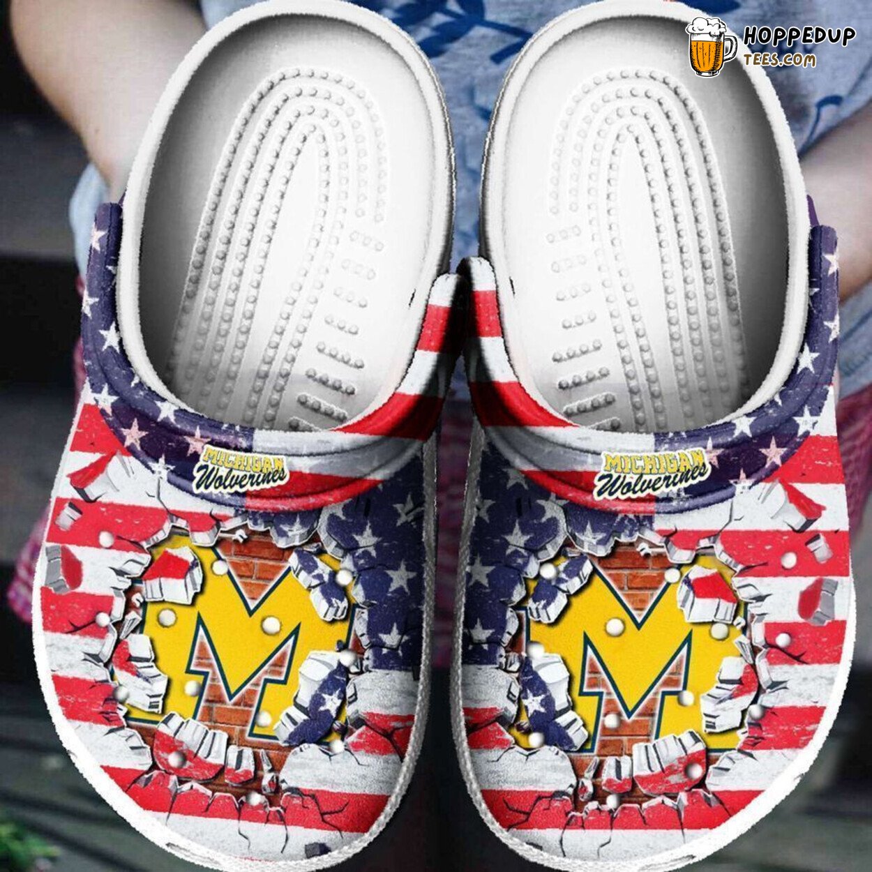 Michigan Wolverines Themed Comfortable Unique Design Clogs Shoes