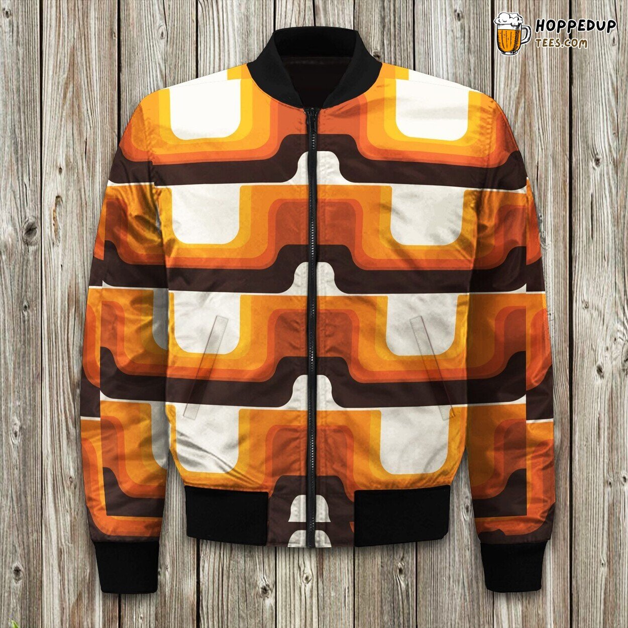 Mid Century Modern Meets S Orange Bomber Jacket