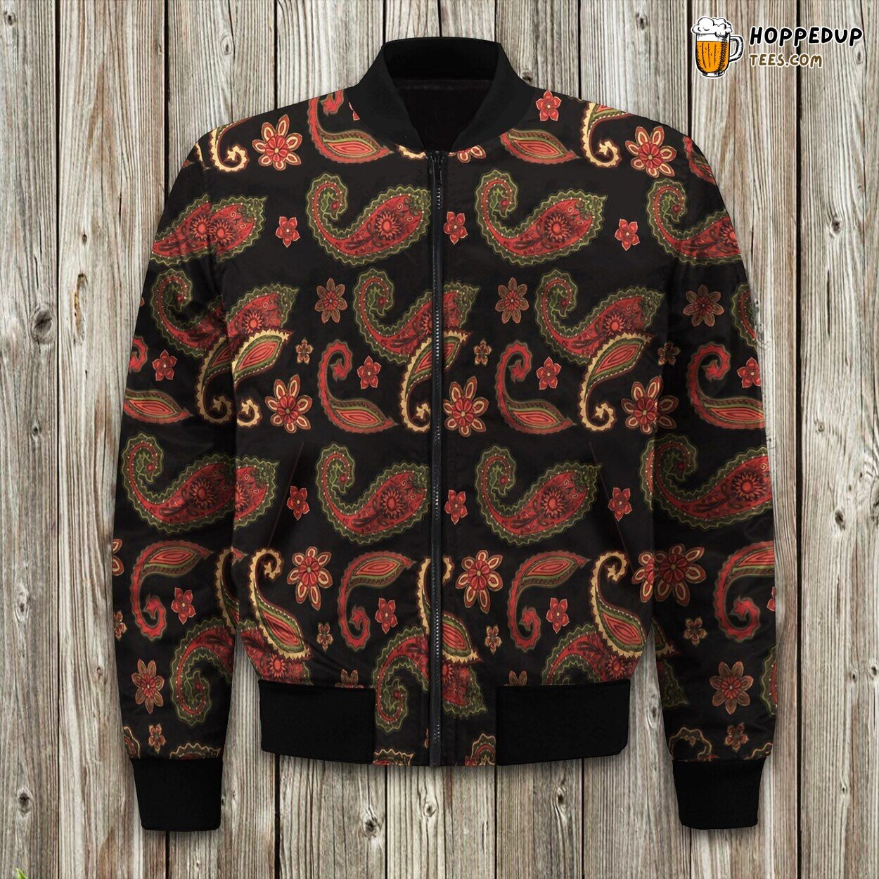 Midnight Paisley Bomber Jacket