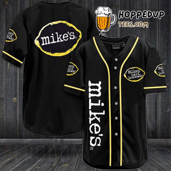 Mike’s Hard Lemonade Inspired Black Baseball Jersey Distinctive Unique Look