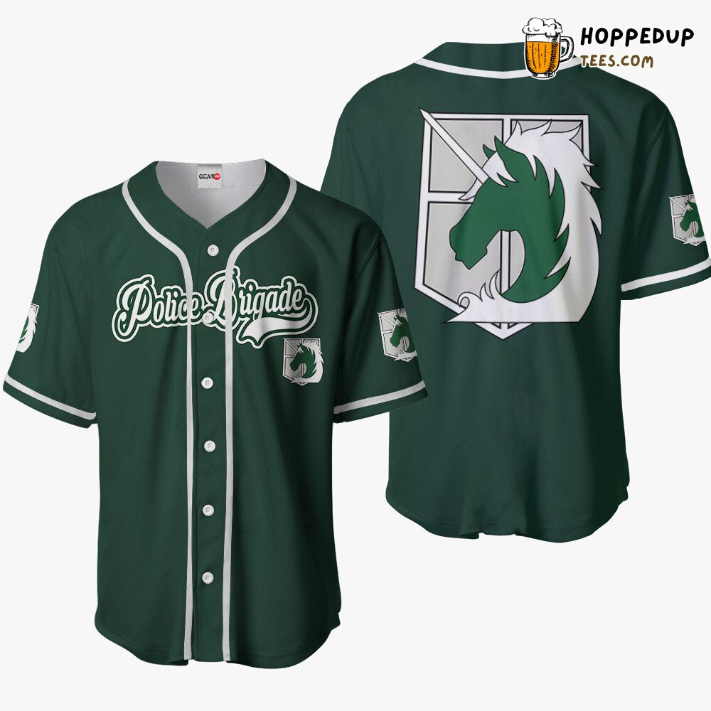 Military Police Brigade Anime Baseball Jersey Unique Style Design