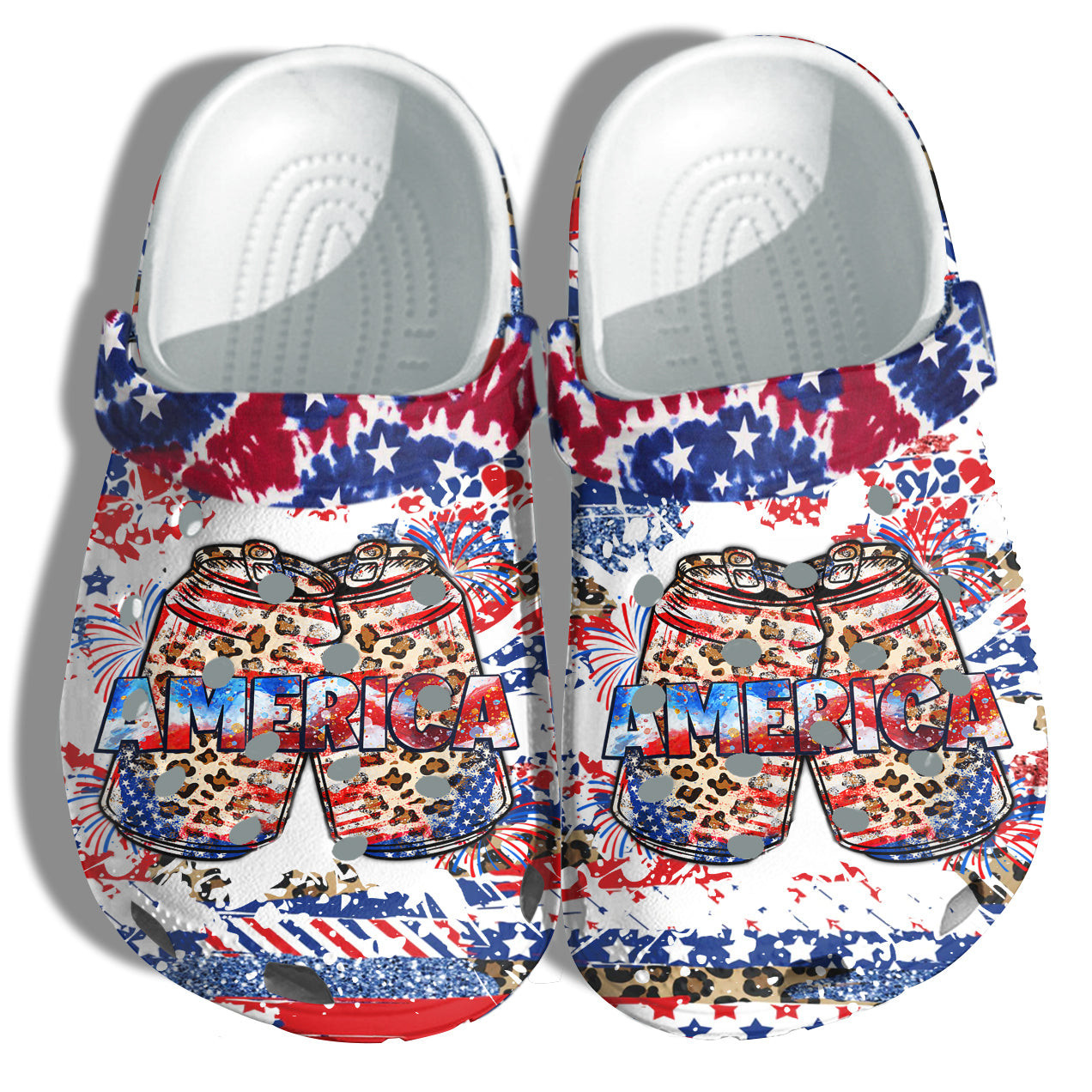Miller Beer 4Th Of July Hippie Tie Dye Shoes HU