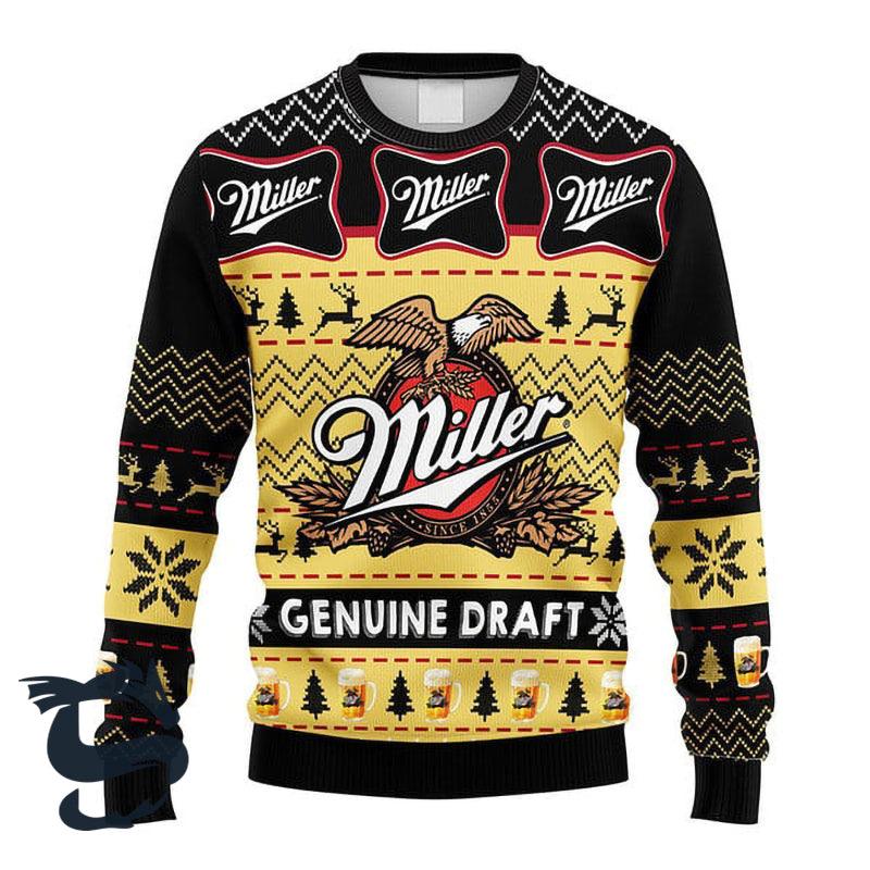 Miller Genuine Draft Christmas Ugly Sweater HU