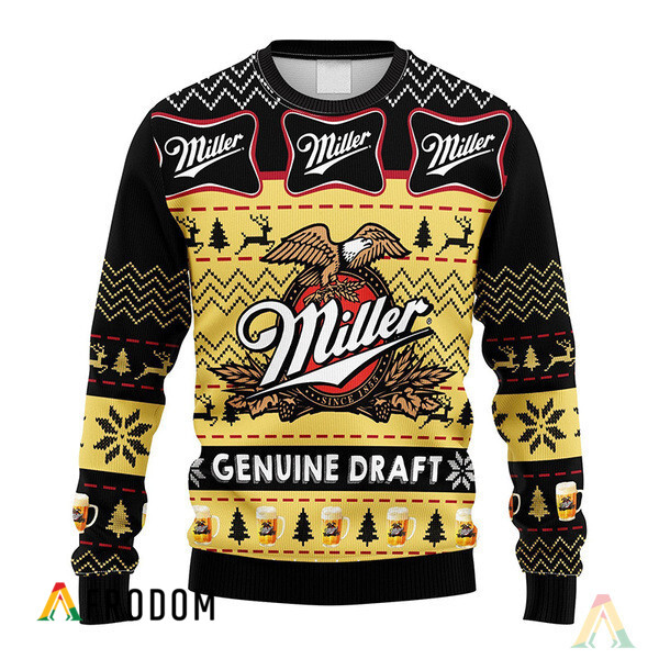 Miller Genuine Draft Christmas Ugly Sweater HU