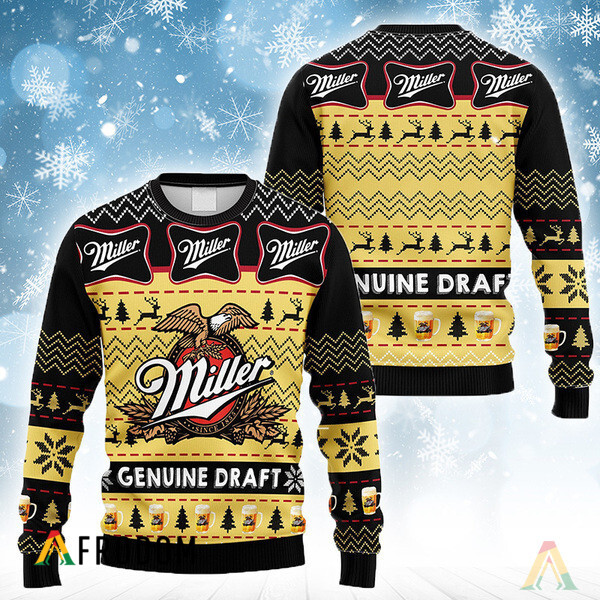 Miller Genuine Draft Christmas Ugly Sweater HU