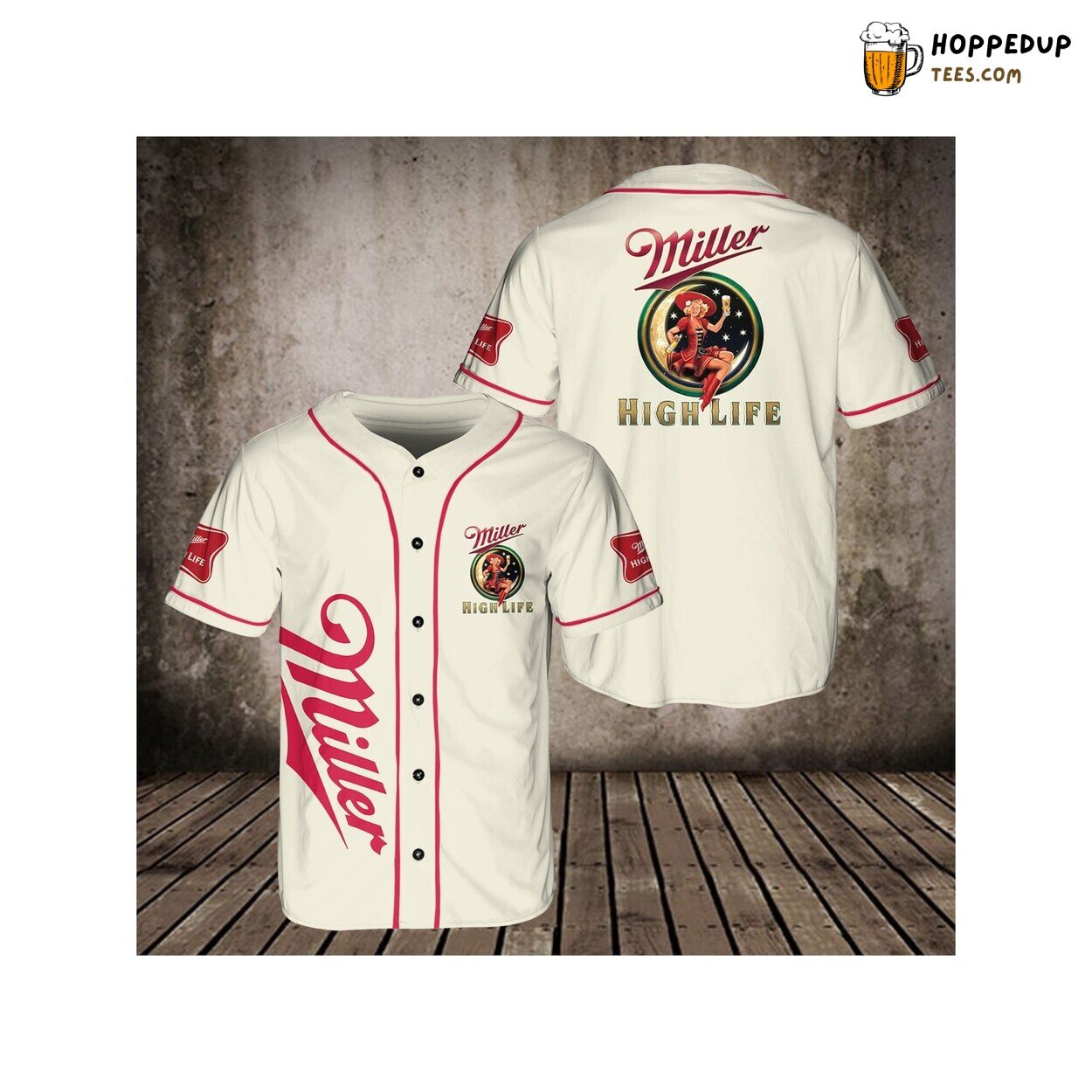 Miller High Life 3D Baseball Jersey Beverage Enthusiasts Shirt