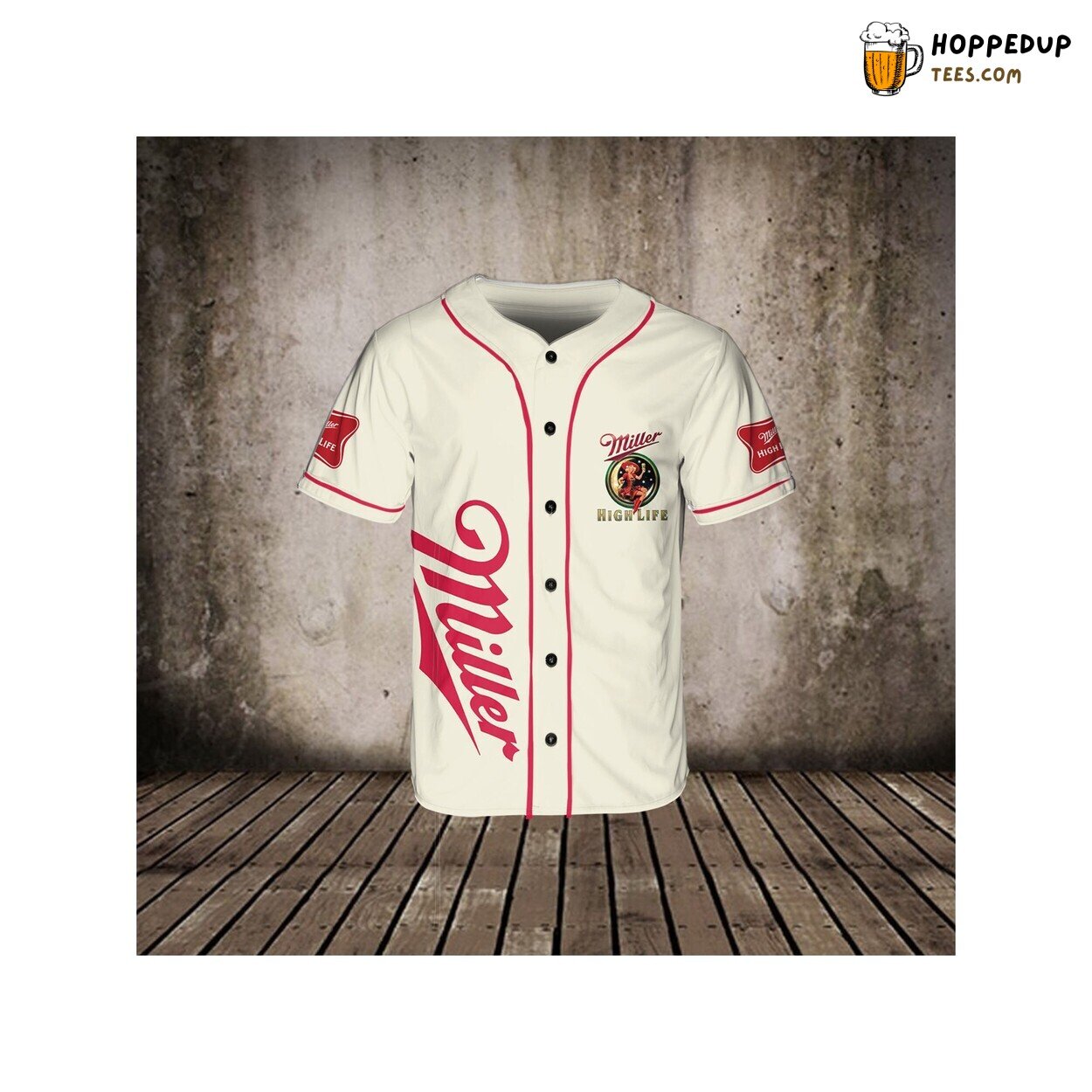 Miller High Life 3D Baseball Jersey Beverage Enthusiasts Shirt
