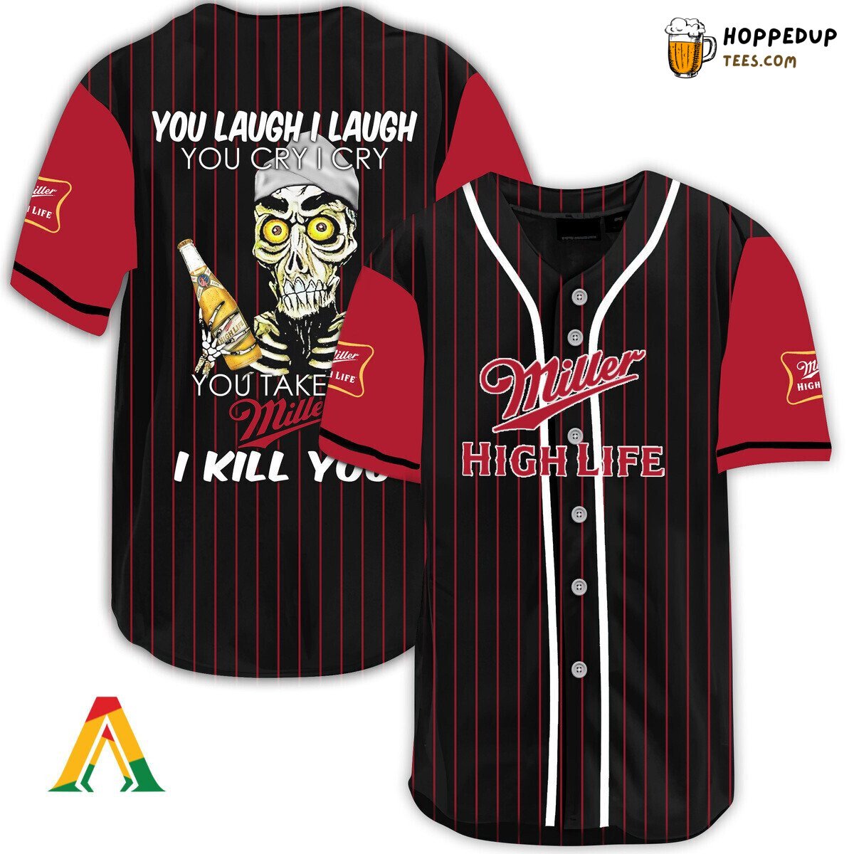 Miller High Life Defender Baseball Jersey Laugh Cry Unique Design Edition