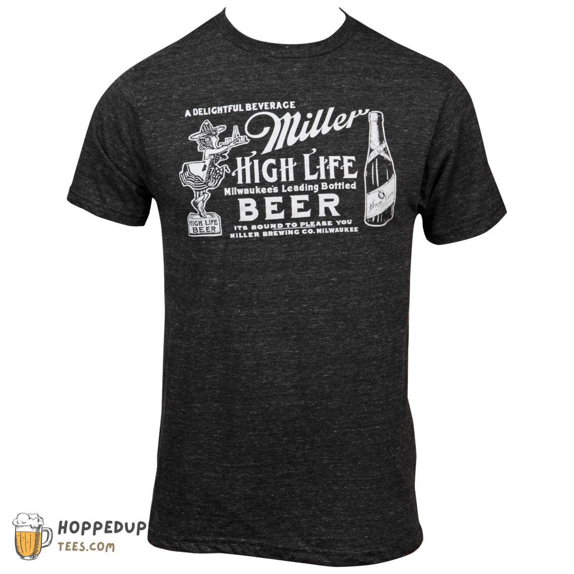 Miller High Life Girl In The Moon Label Custom T Shirt
