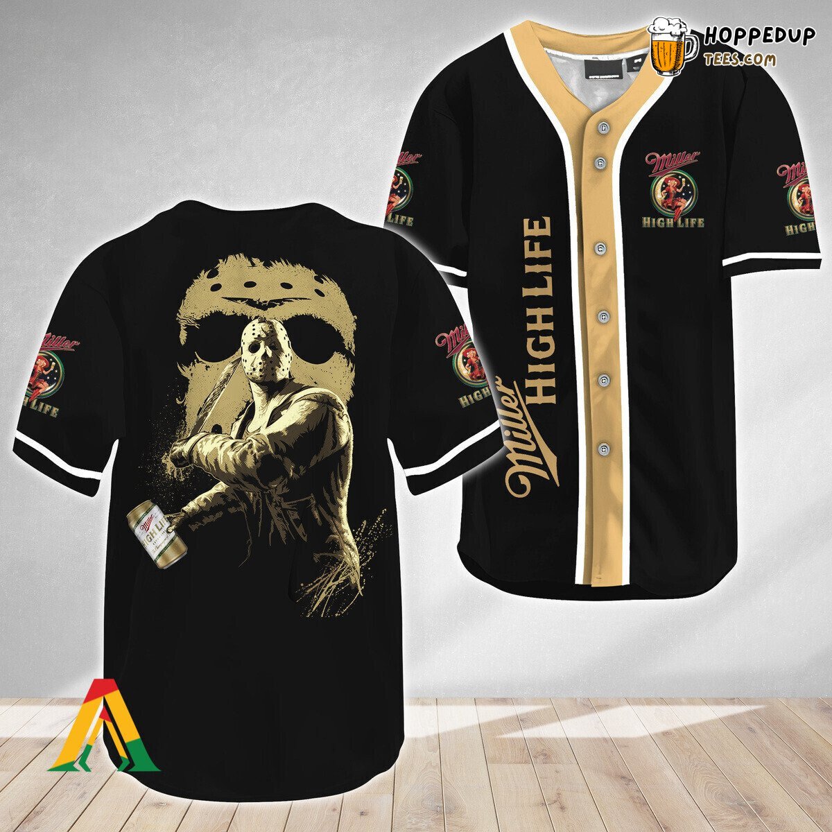 Miller High Life Jason Voorhees Friday The 13th Baseball Jersey Design