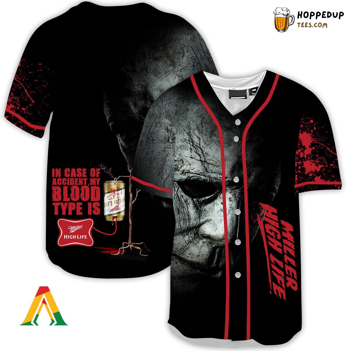 Miller High Life Michael Myers Unique Halloween Horror Baseball Jersey