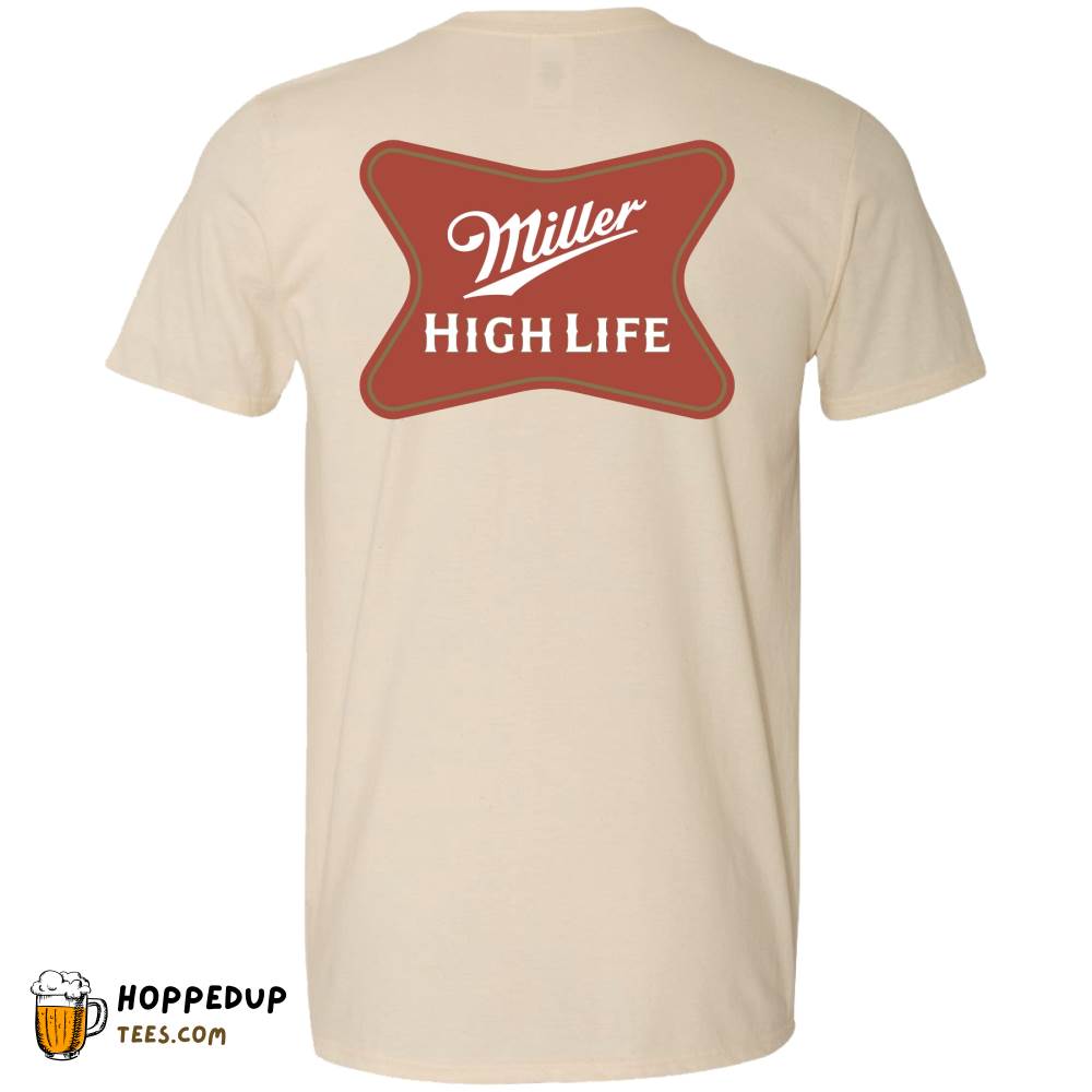 Miller High Life Soft Cross Logo Pocket Natural Tee HU