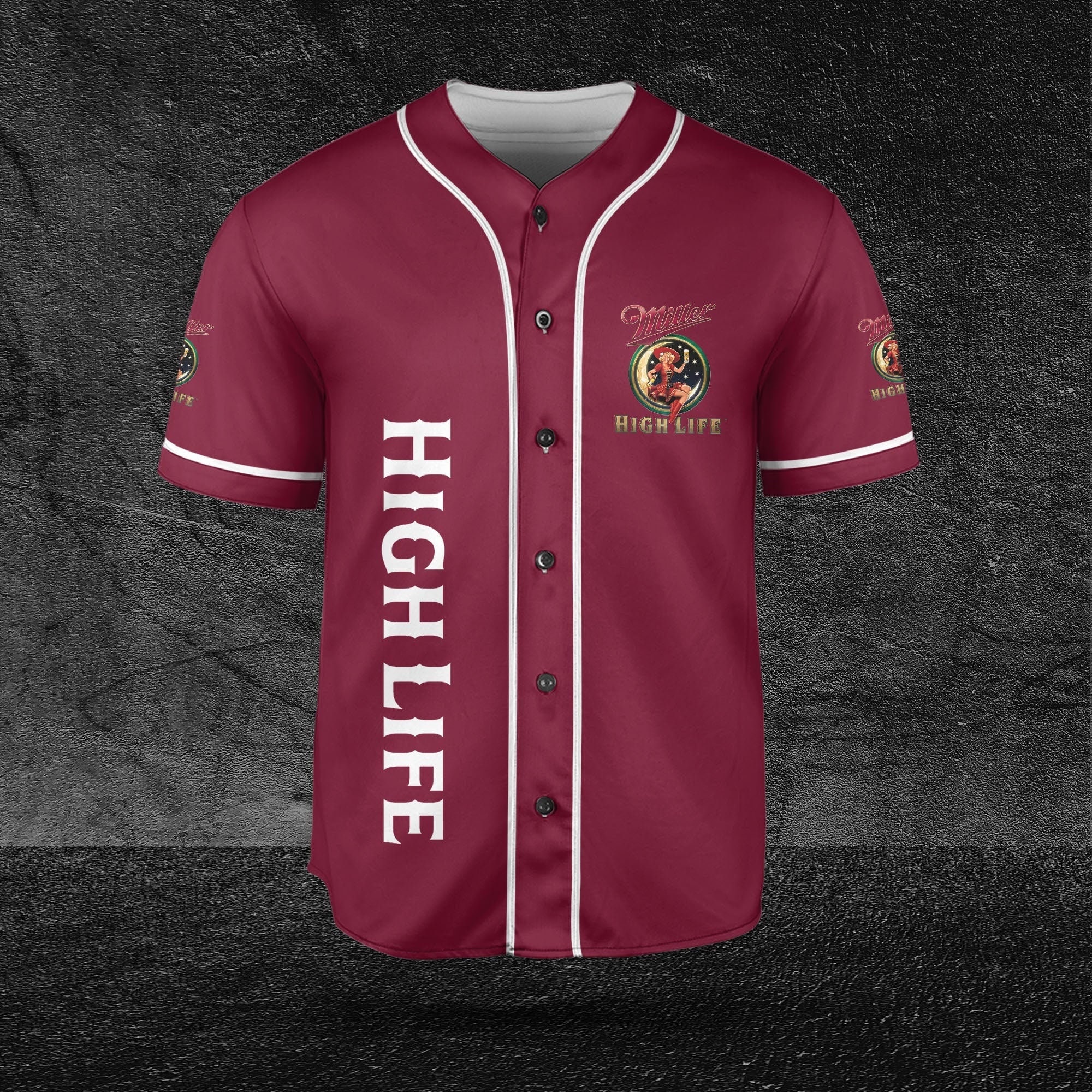 Miller Highlife Red Baseball Jersey for Beer Lovers HU