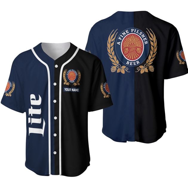 Miller Life Beer Themed Baseball Jersey HU