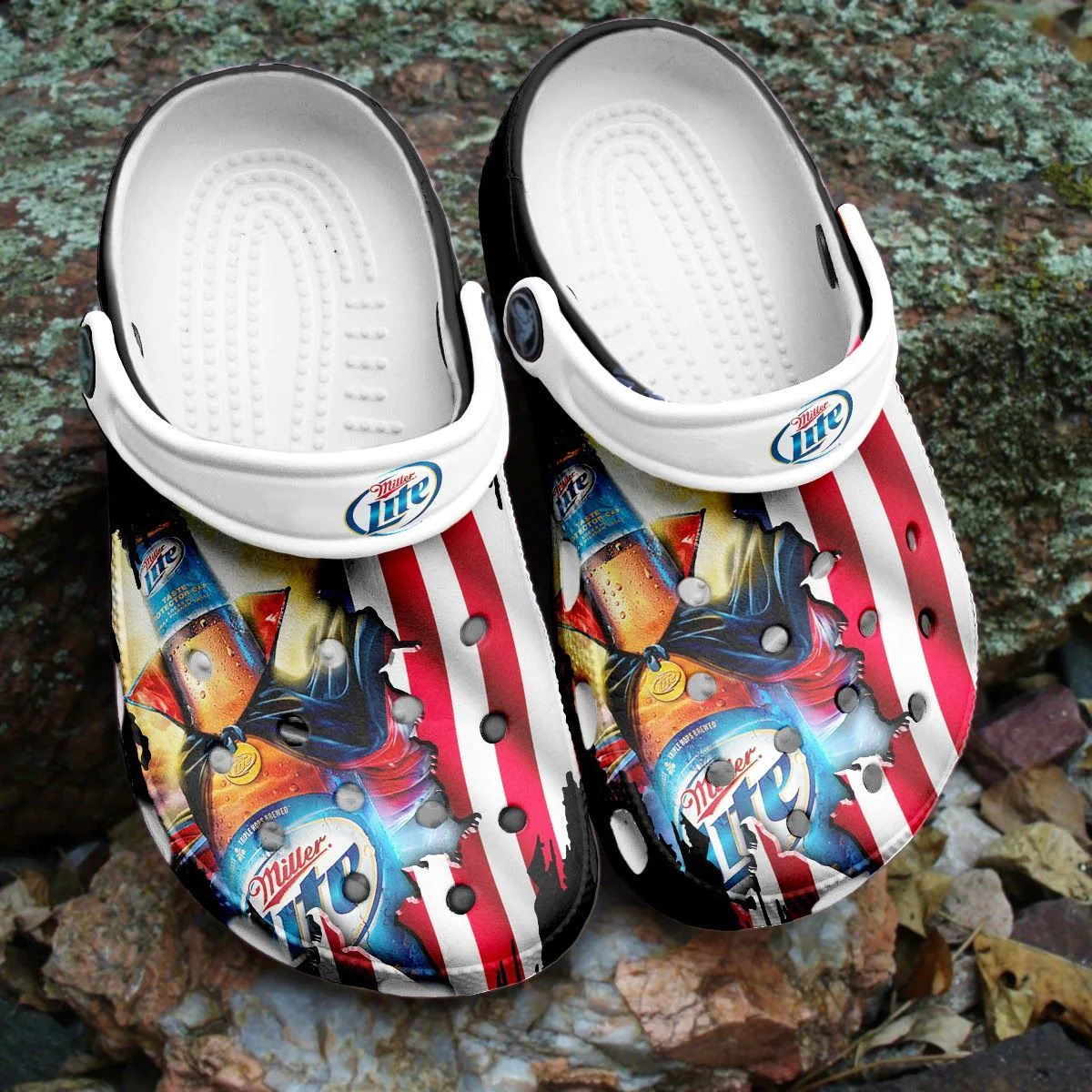 Miller Lite Beer Crocband Comfort Clogs Shoes HU