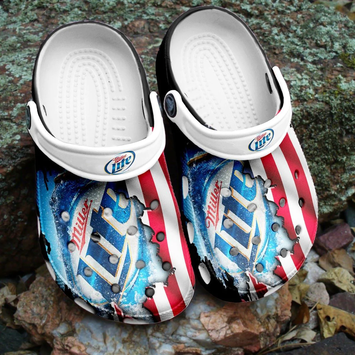 Custom Miller Lite Beer Clog Shoes HU