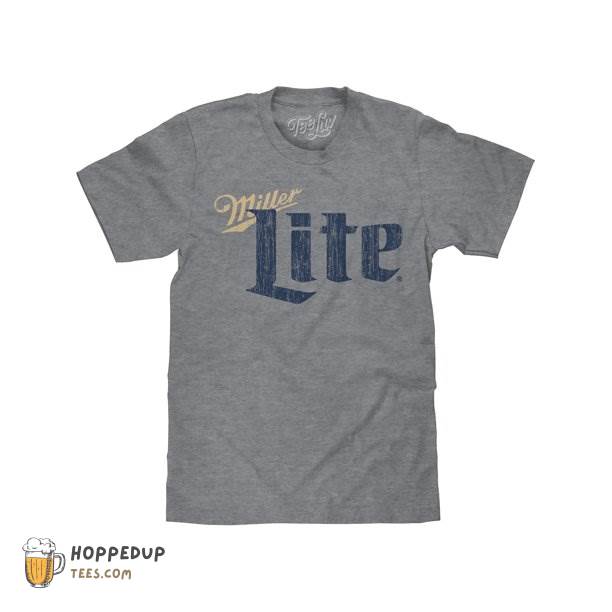 Miller Lite Beer Distressed Tshirts