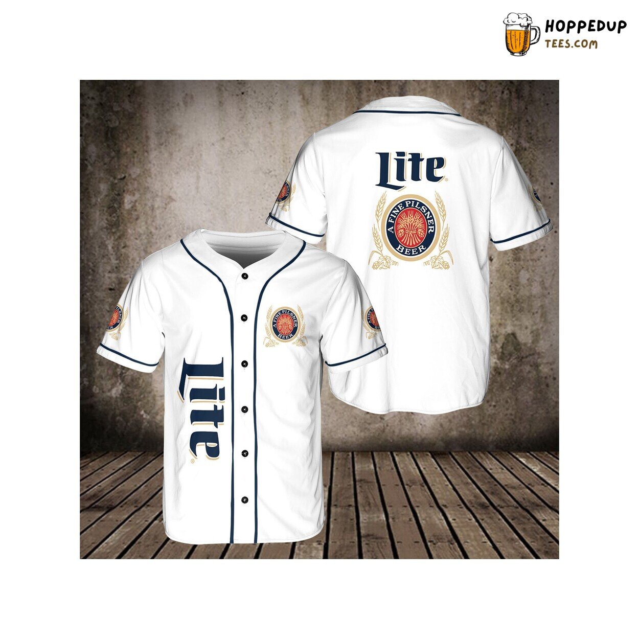 Miller Lite Beer Lovers 3D Baseball Jersey Vodka Enthusiast Tee