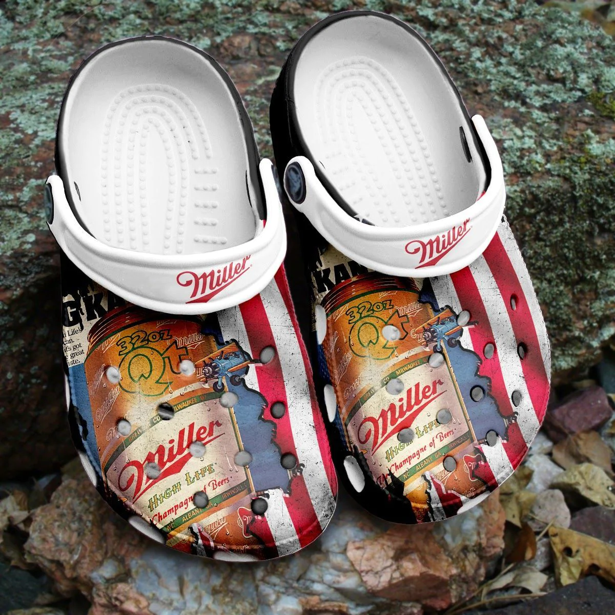Miller Lite Beer Stylish Crocband Clogs Shoes HU