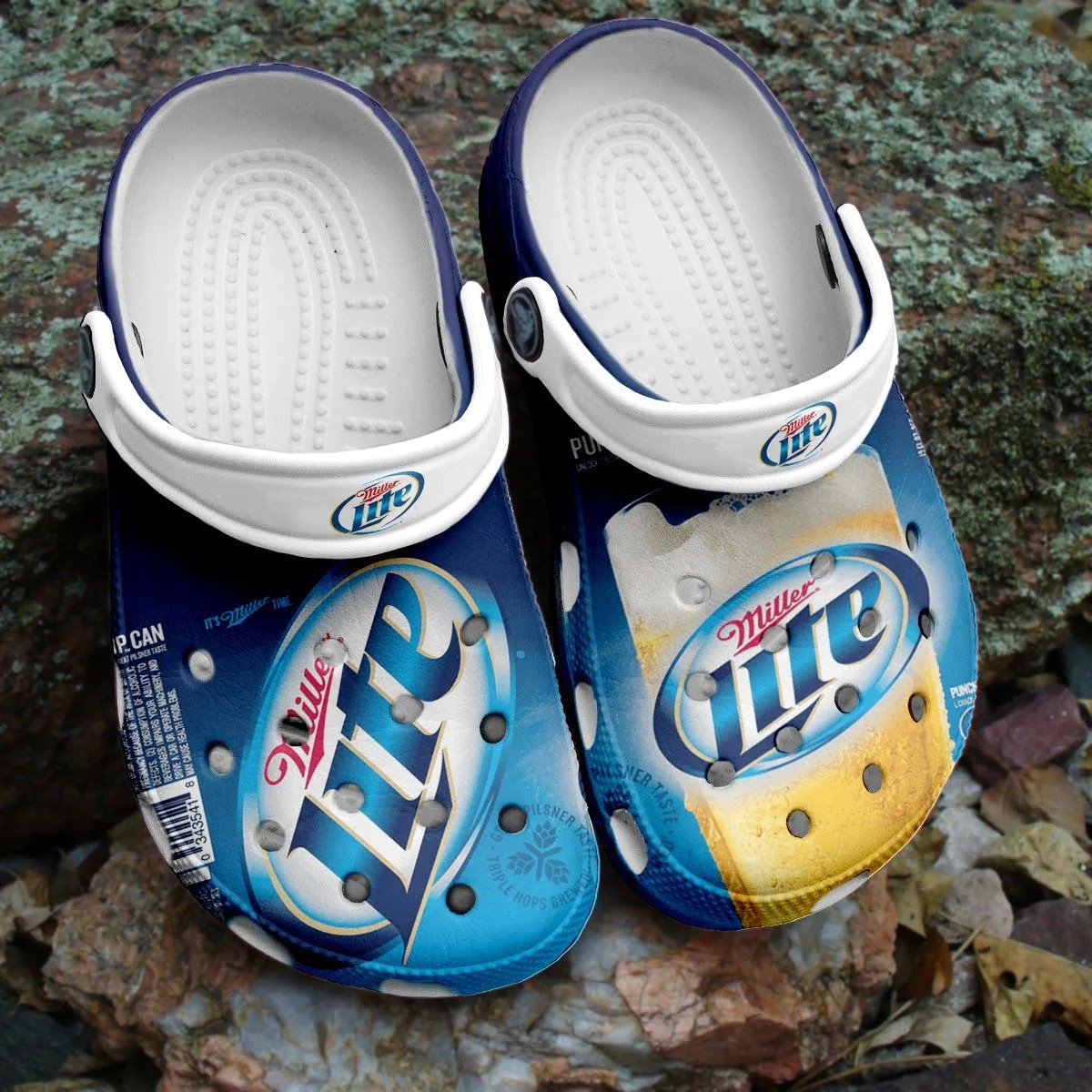 Miller Lite Beer Themed Comfy Crocband Clogs HU