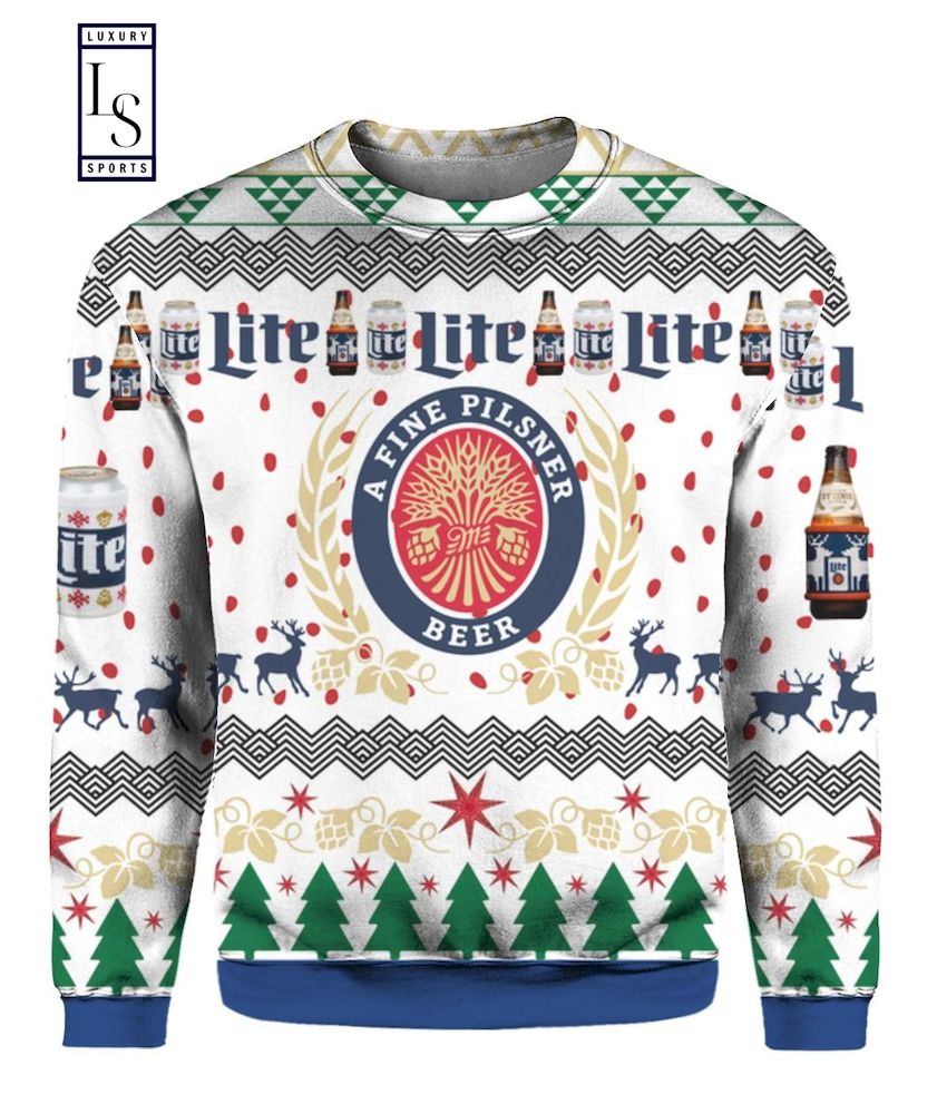 Custom Miller Lite Beer Ugly Christmas Sweater HU