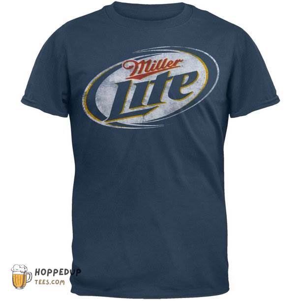 Miller Lite Blue Soft Custom T Shirt