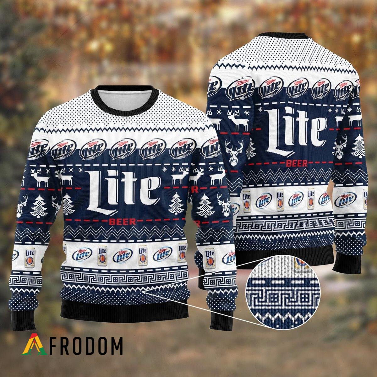 Miller Lite Designer Christmas Sweater HU