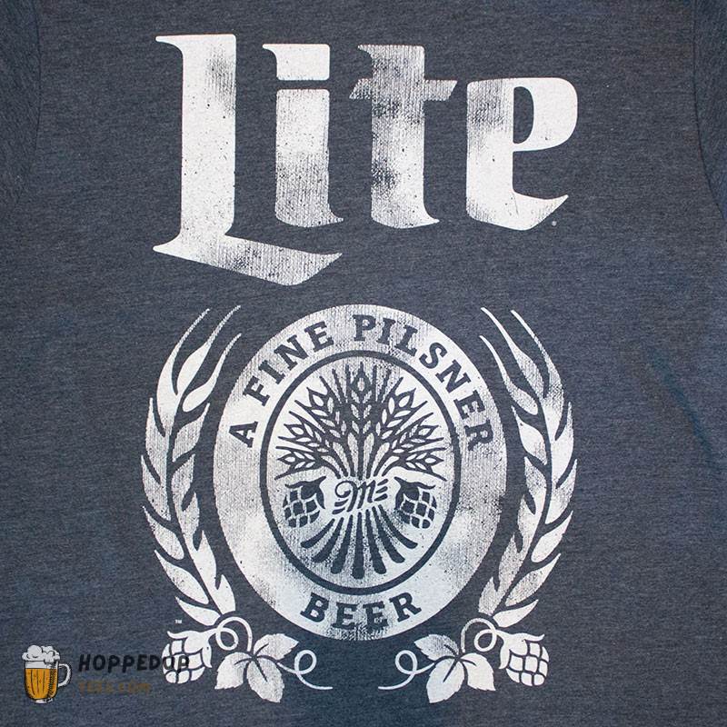 Miller Lite Distressed Navy Blue Custom T Shirt