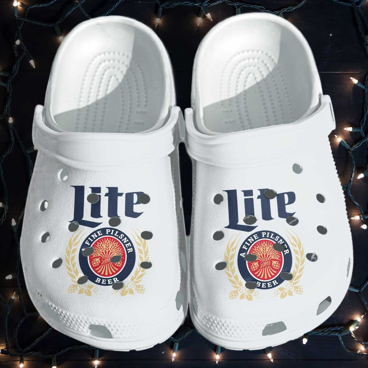 Miller Lite Funny Beer Clogs Fathers Day Gifts HU