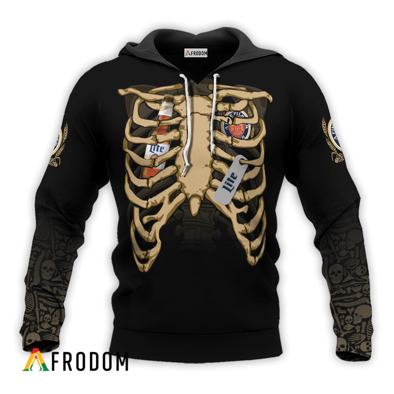Miller Lite Halloween Ribcage Hoodie HU