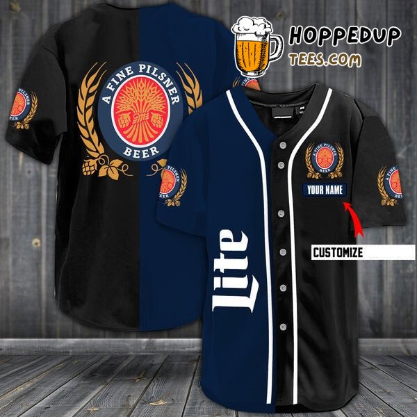 Miller Lite Inspired Distinct Baseball Jersey Personalized Unique Edition