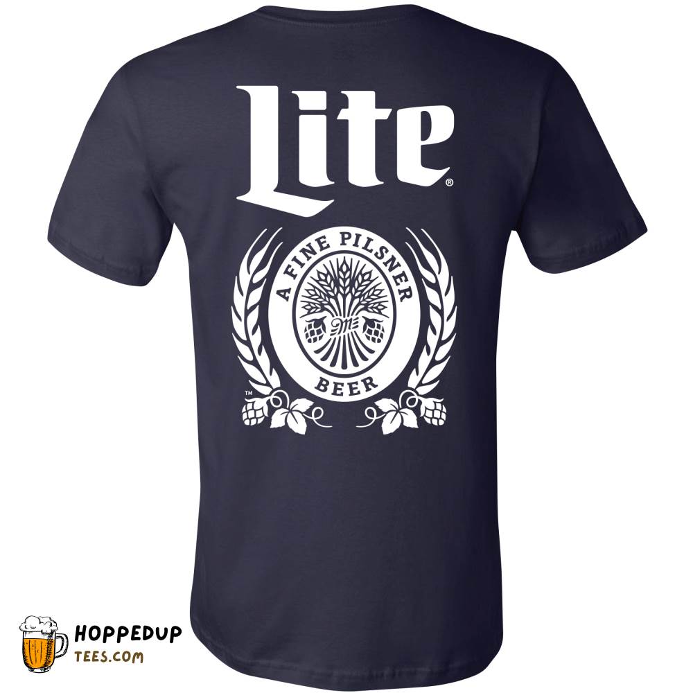 Miller Lite Logo Pocket Navy Tee HU