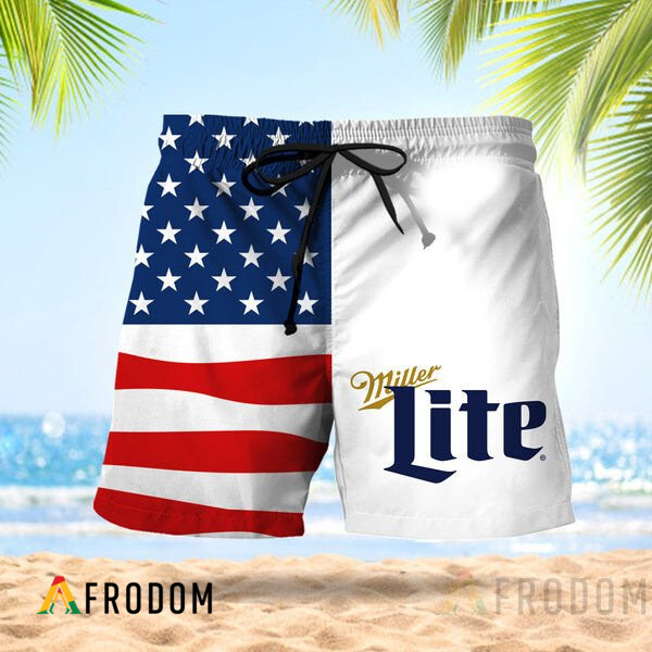 MillerLite FourthOfJuly Hawaiian Shorts HU