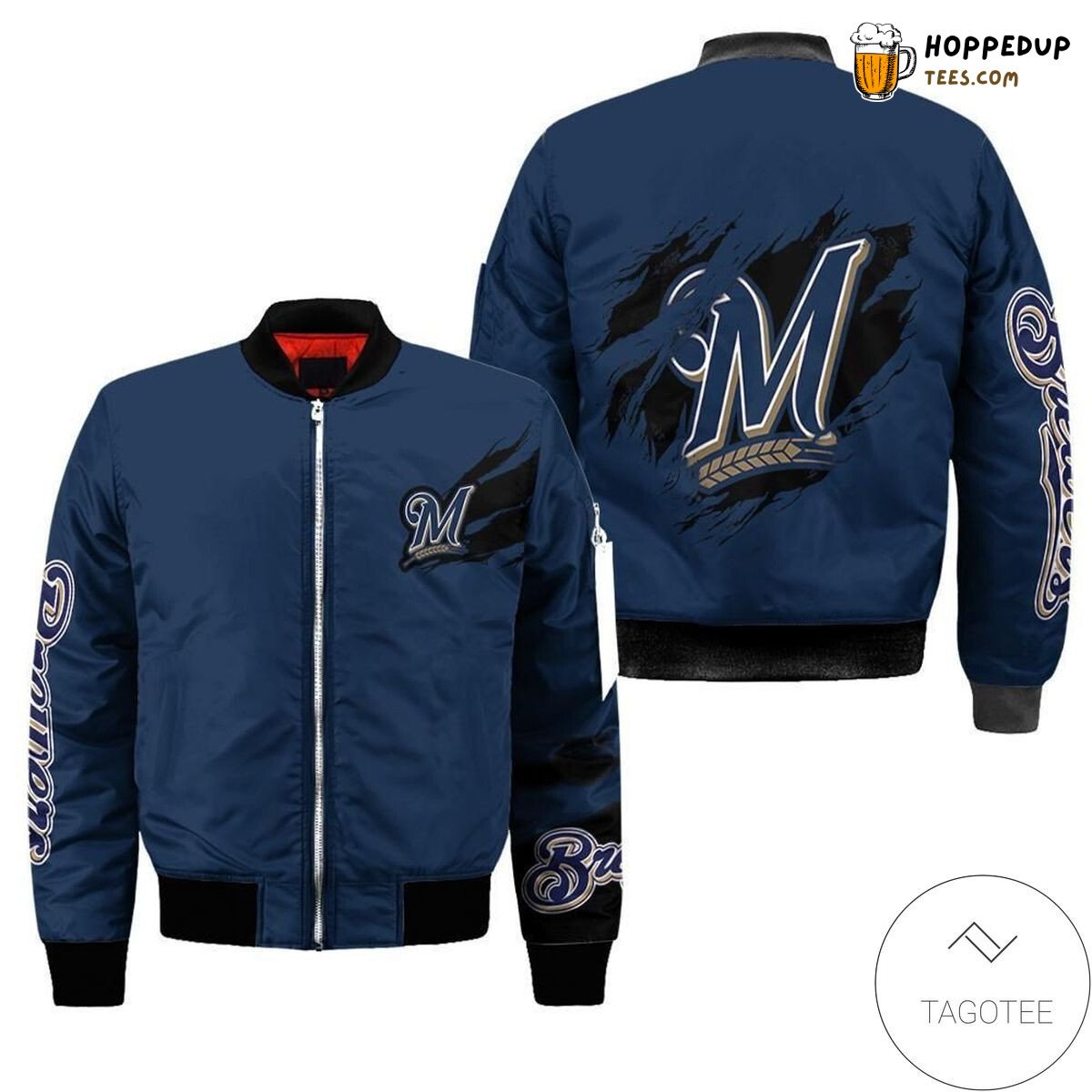 Milwaukee Brewers MLB Fan Essential Bomber Jacket Team Pride