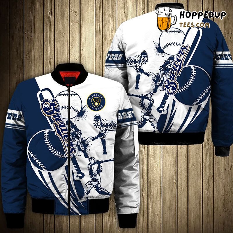 Milwaukee Brewers MLB Genuine Supporter Bomber Jacket Fan Edition
