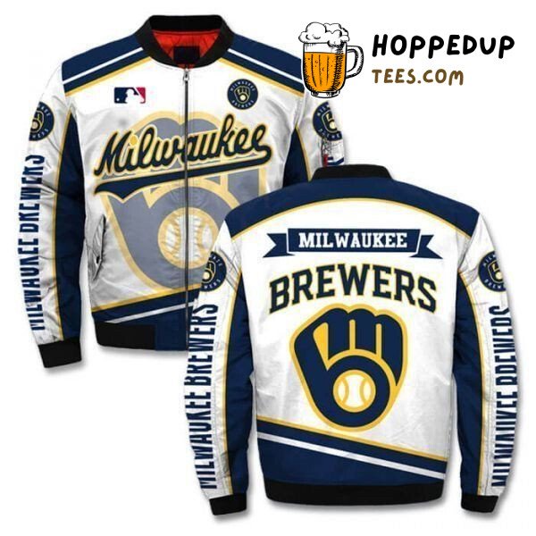 Milwaukee Brewers Tailored MLB Fanbase Bomber Jacket Exclusive