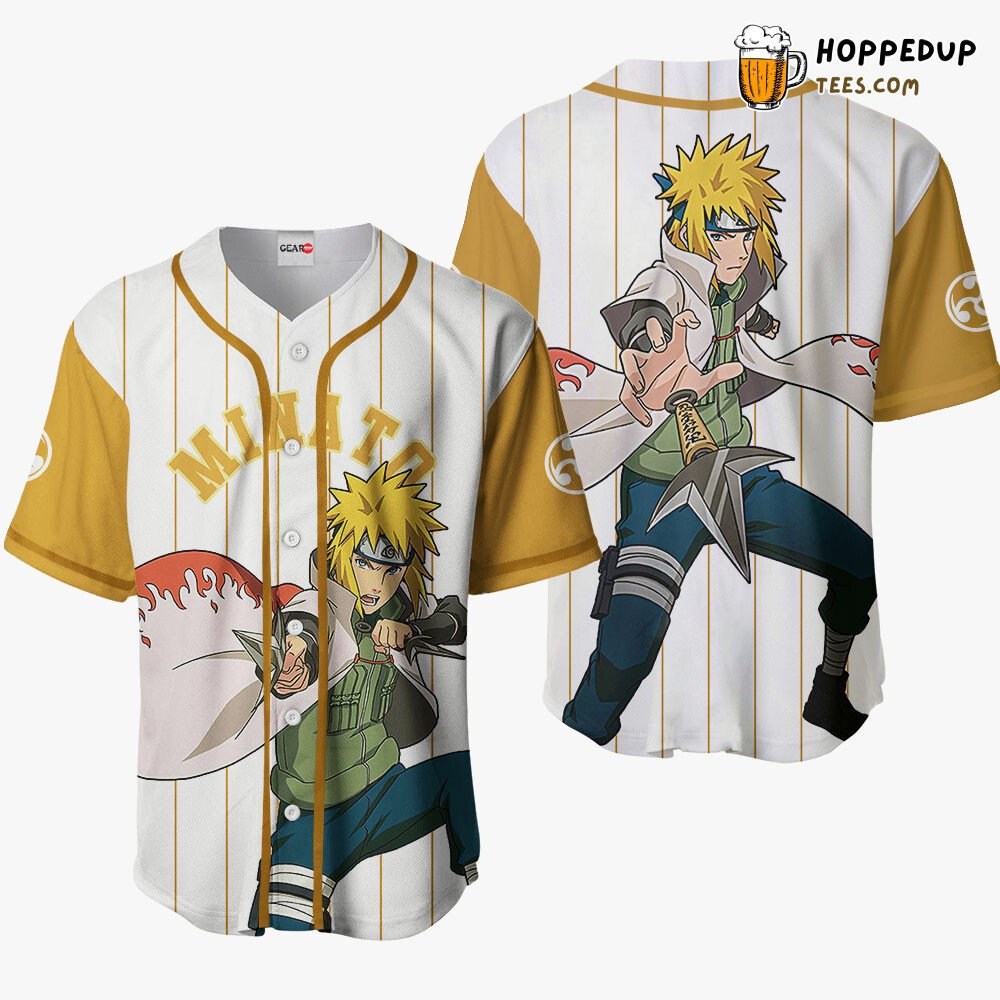 Minato Namikaze Distinctive Design Anime Baseball Jersey Unique Collection Minato Namikaze Distinctive Design Anime Baseball Jersey Unique Collection